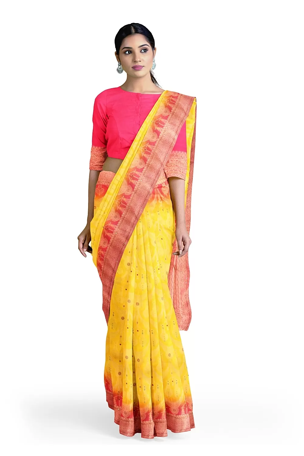 Yellow Colour Soft Silk Saree