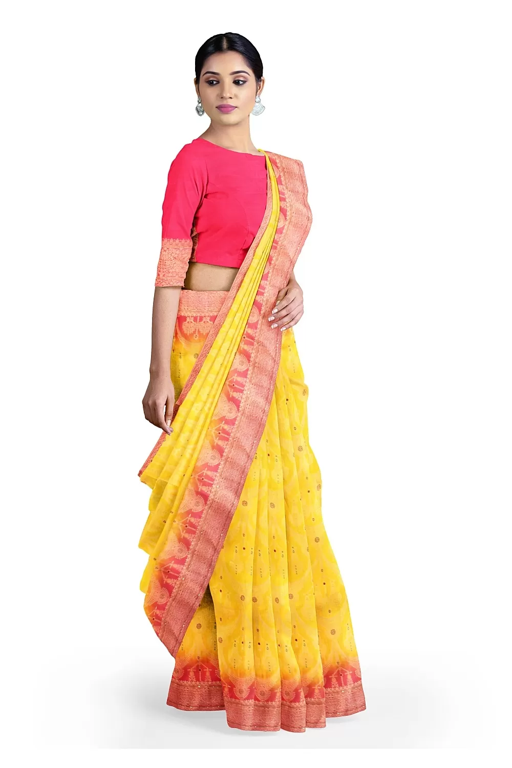 Yellow Colour Soft Silk Saree