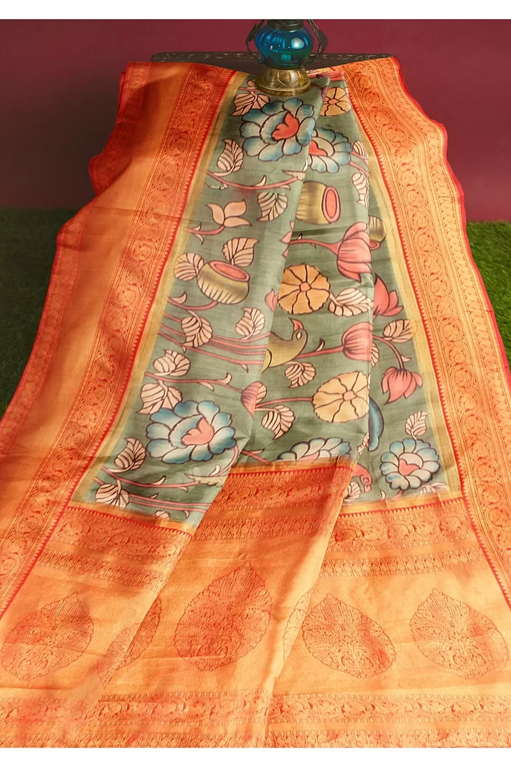 Mehandi Green soft Silk Sarees