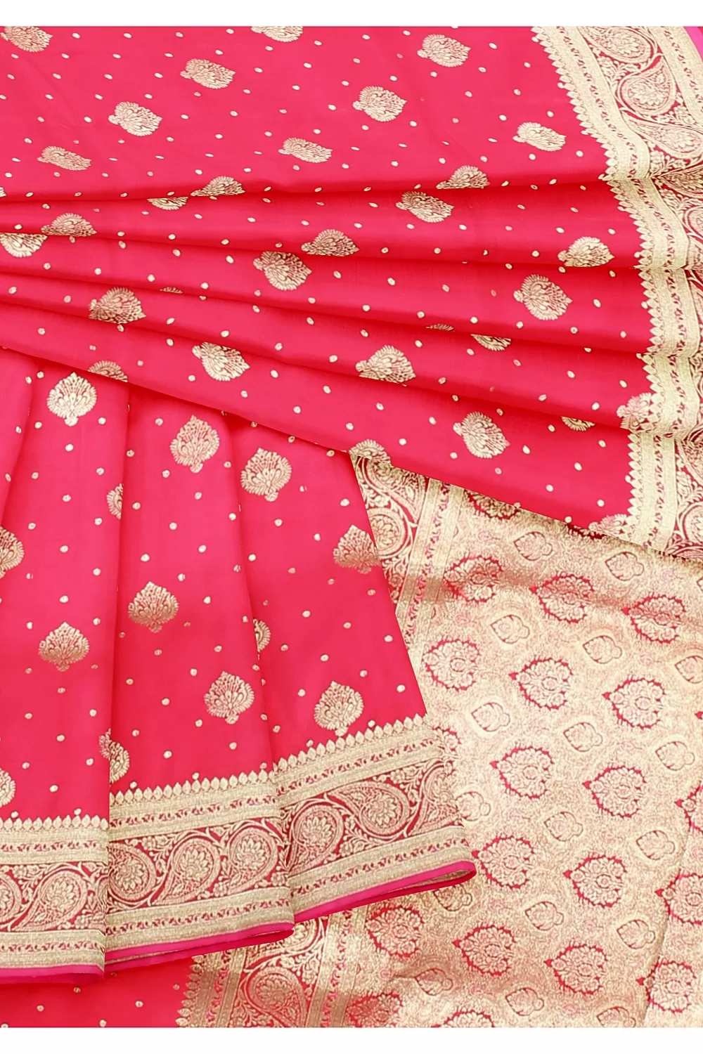 Rani Colour Banarsi Silk Saree