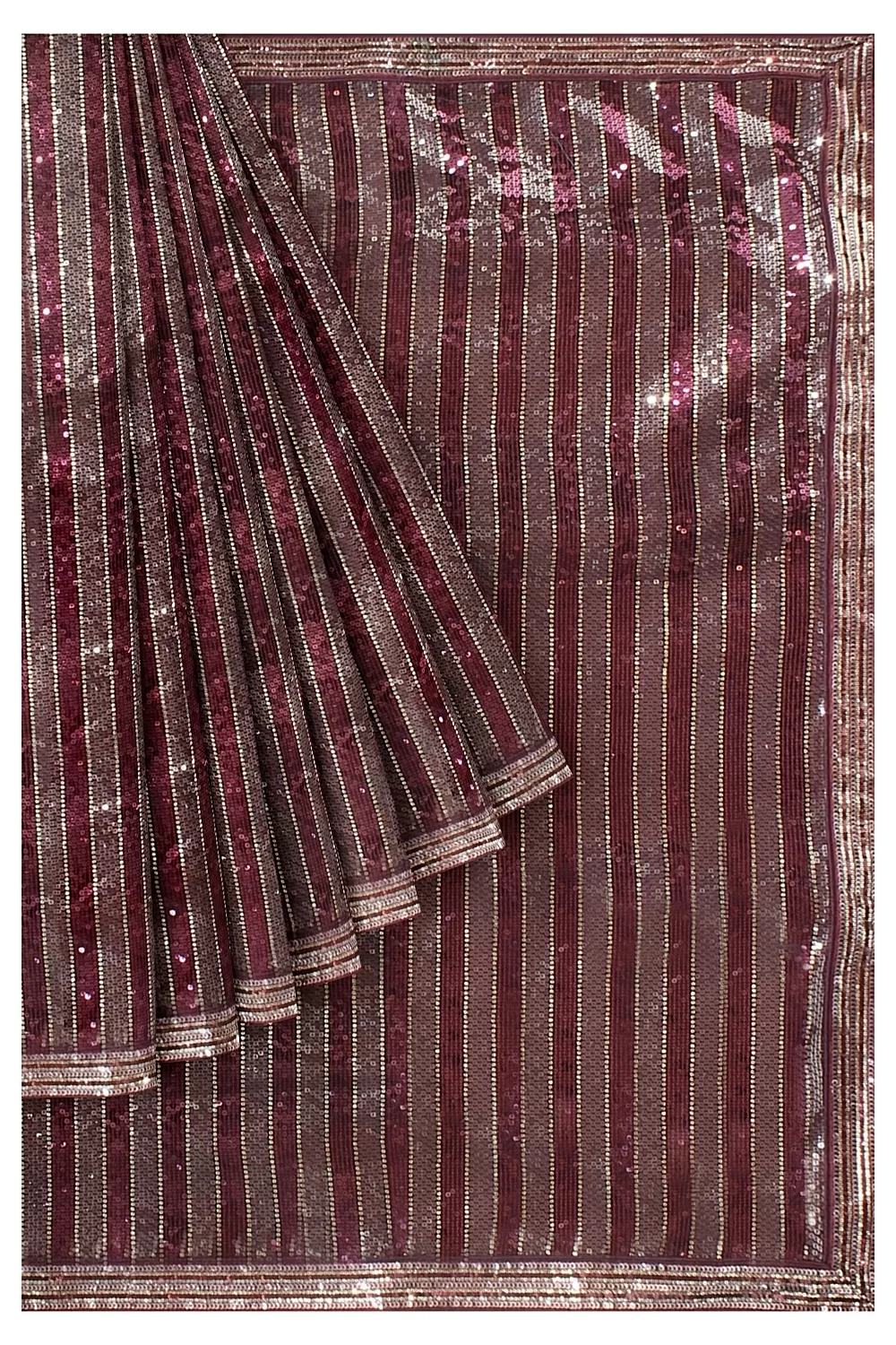 Wine Colour Georgette Saree