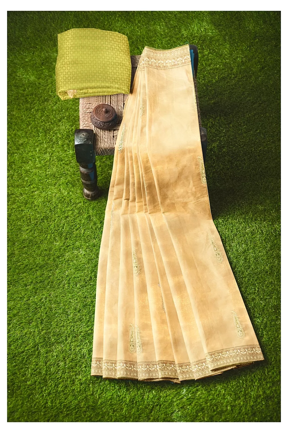 Golden Colour Tissue Saree