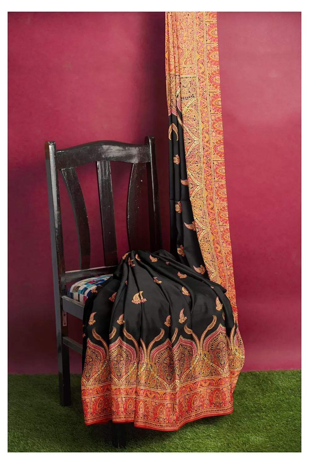 Black Colour Banarsi Silk Saree