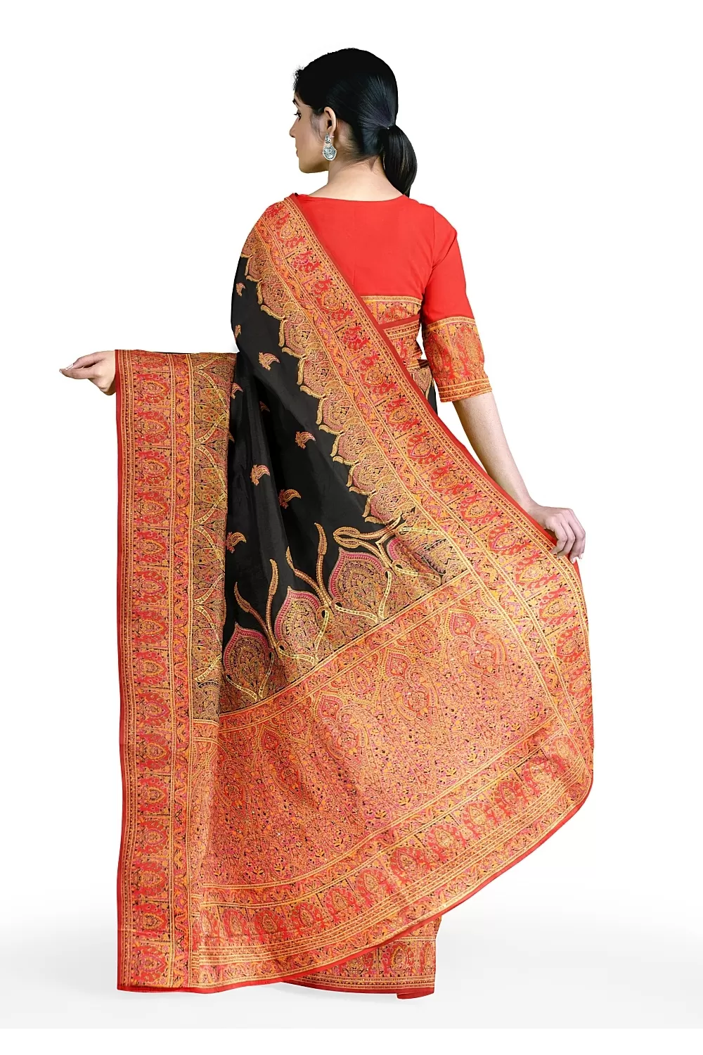 Black Colour Banarsi Silk Saree