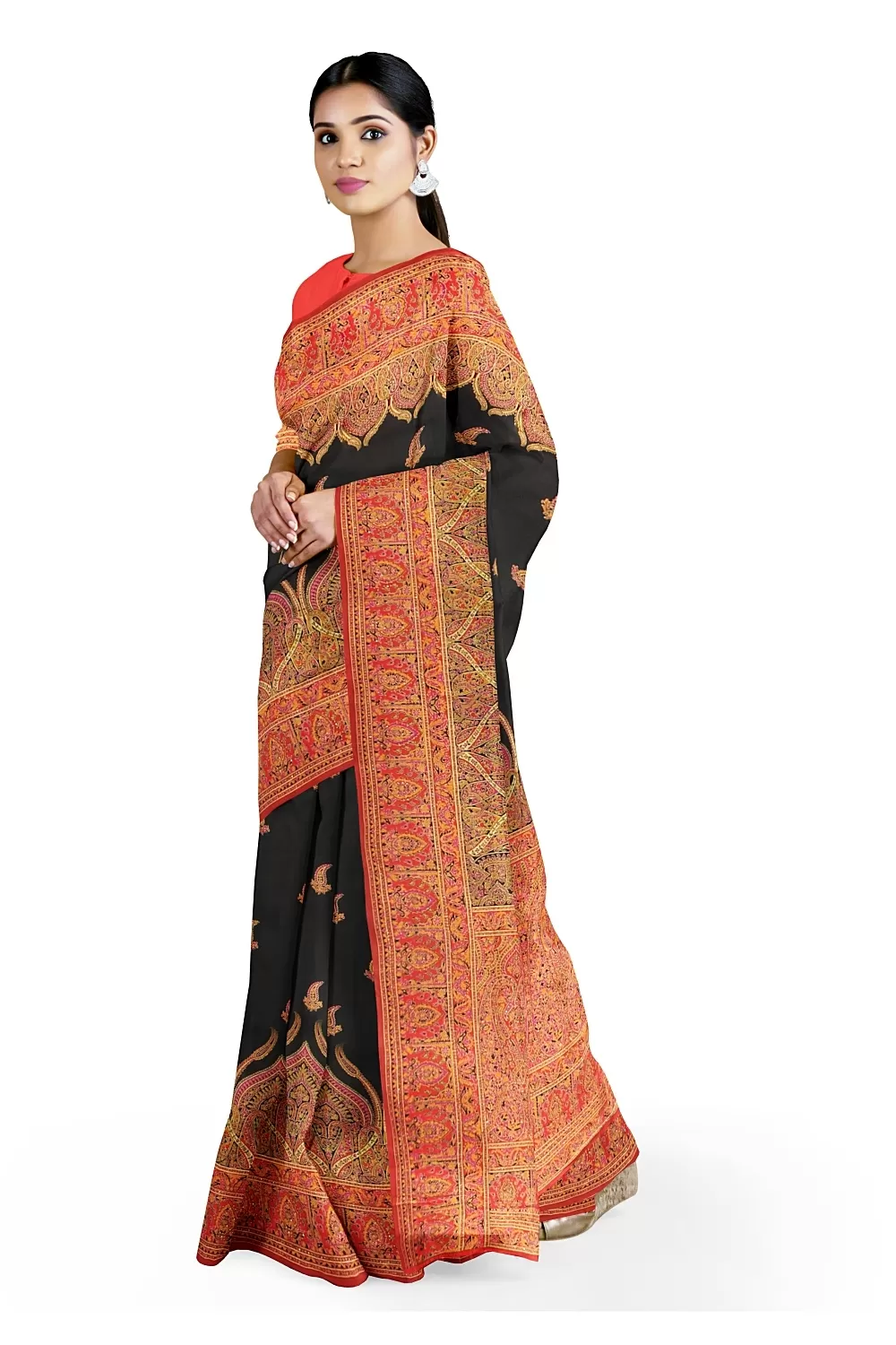 Black Colour Banarsi Silk Saree