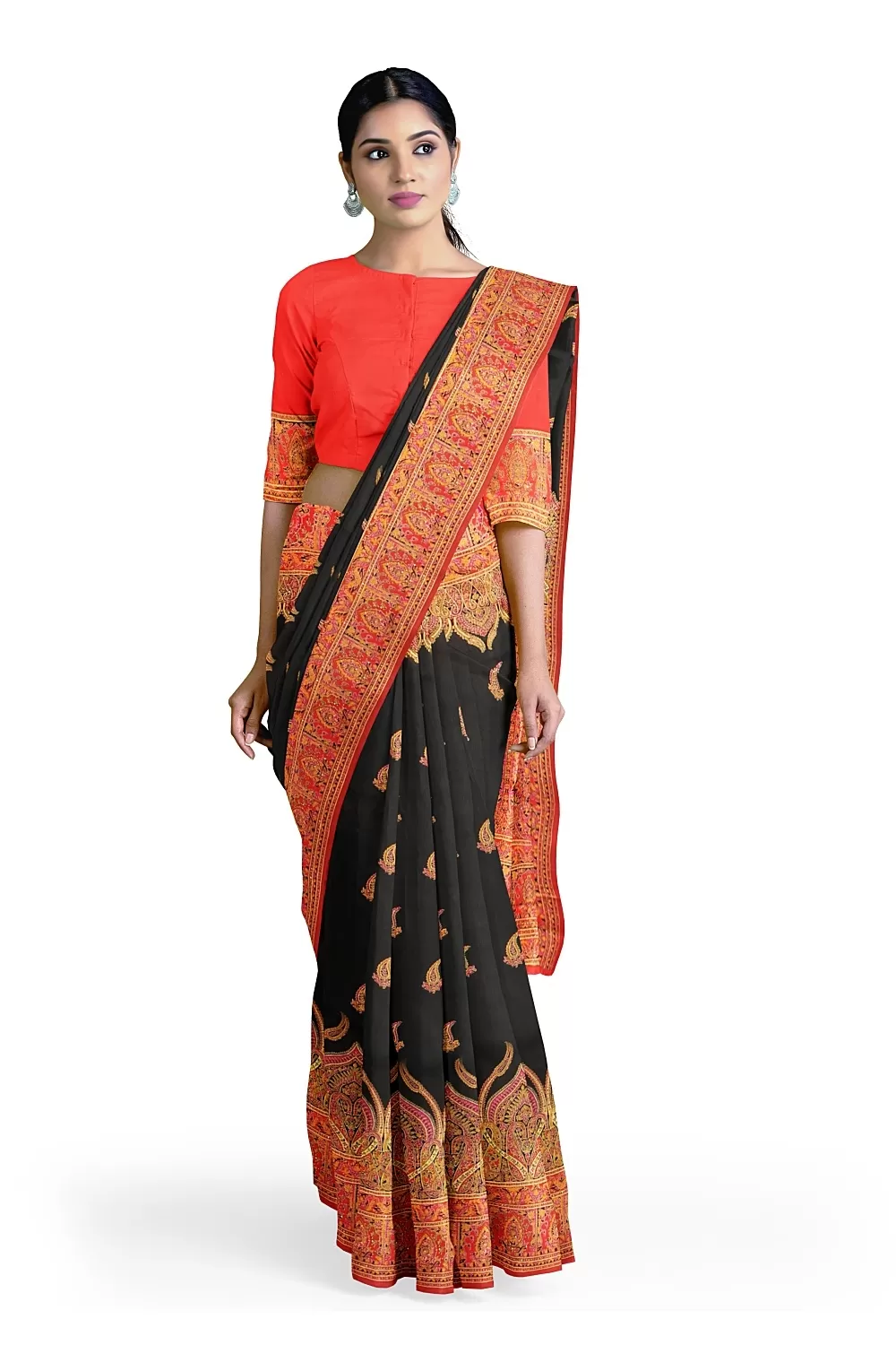 Black Colour Banarsi Silk Saree