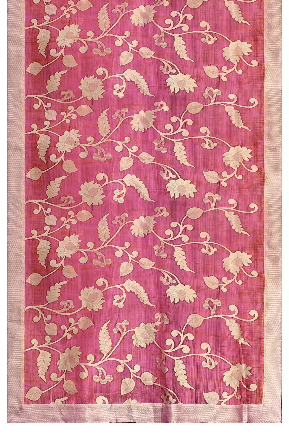 Rose Pink Kanjivaram Soft Silk Saree