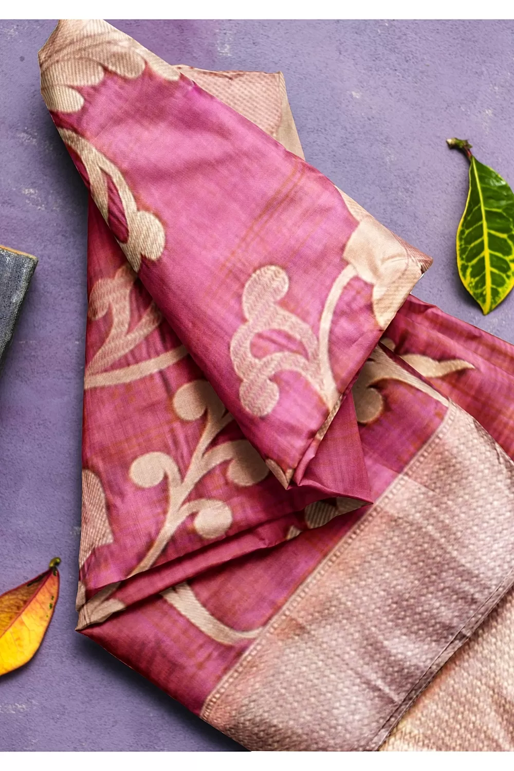 Rose Pink Kanjivaram Soft Silk Saree