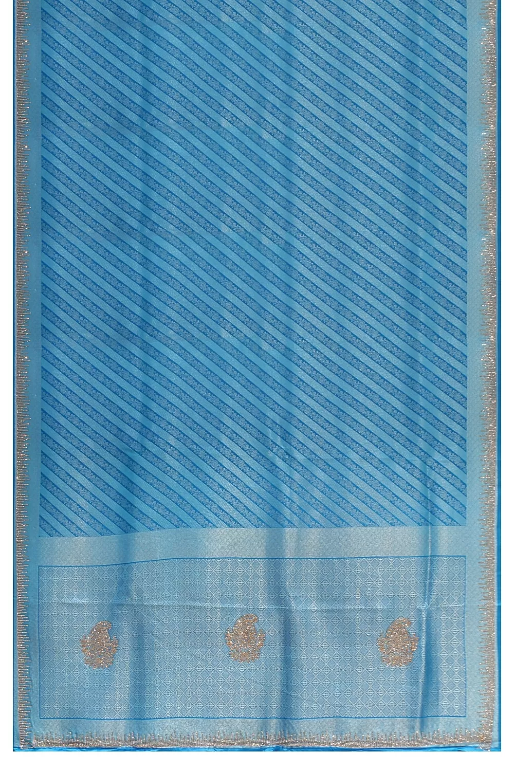 Dark Firoji Colour Soft Silk Saree