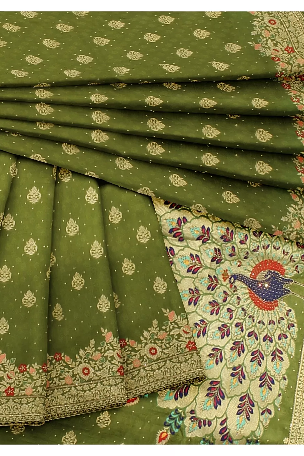 Mehandi Green soft Silk Saree