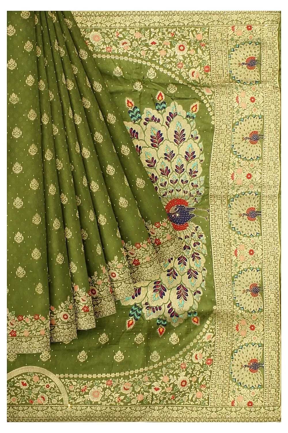 Mehandi Green soft Silk Saree