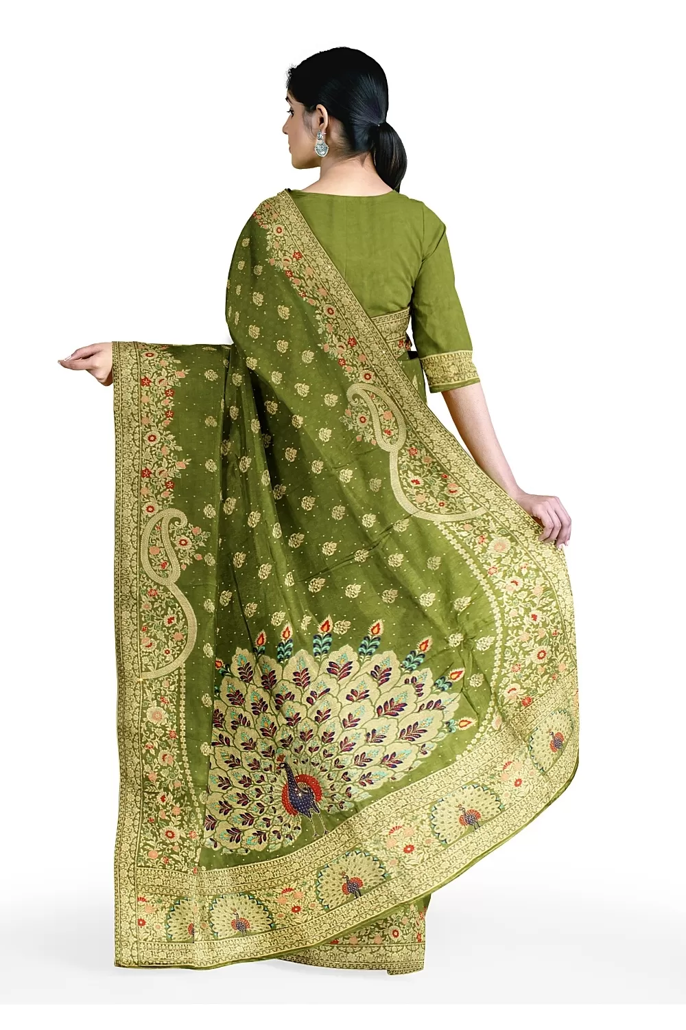 Mehandi Green soft Silk Saree