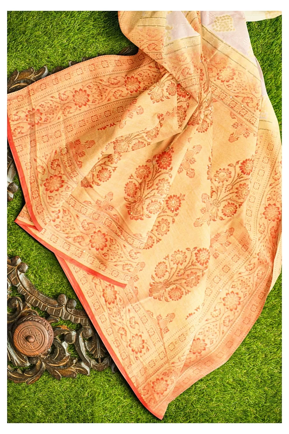 Off White Colour Soft Silk Saree