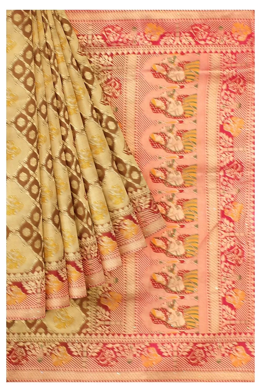 Rust Colour Soft Silk Saree