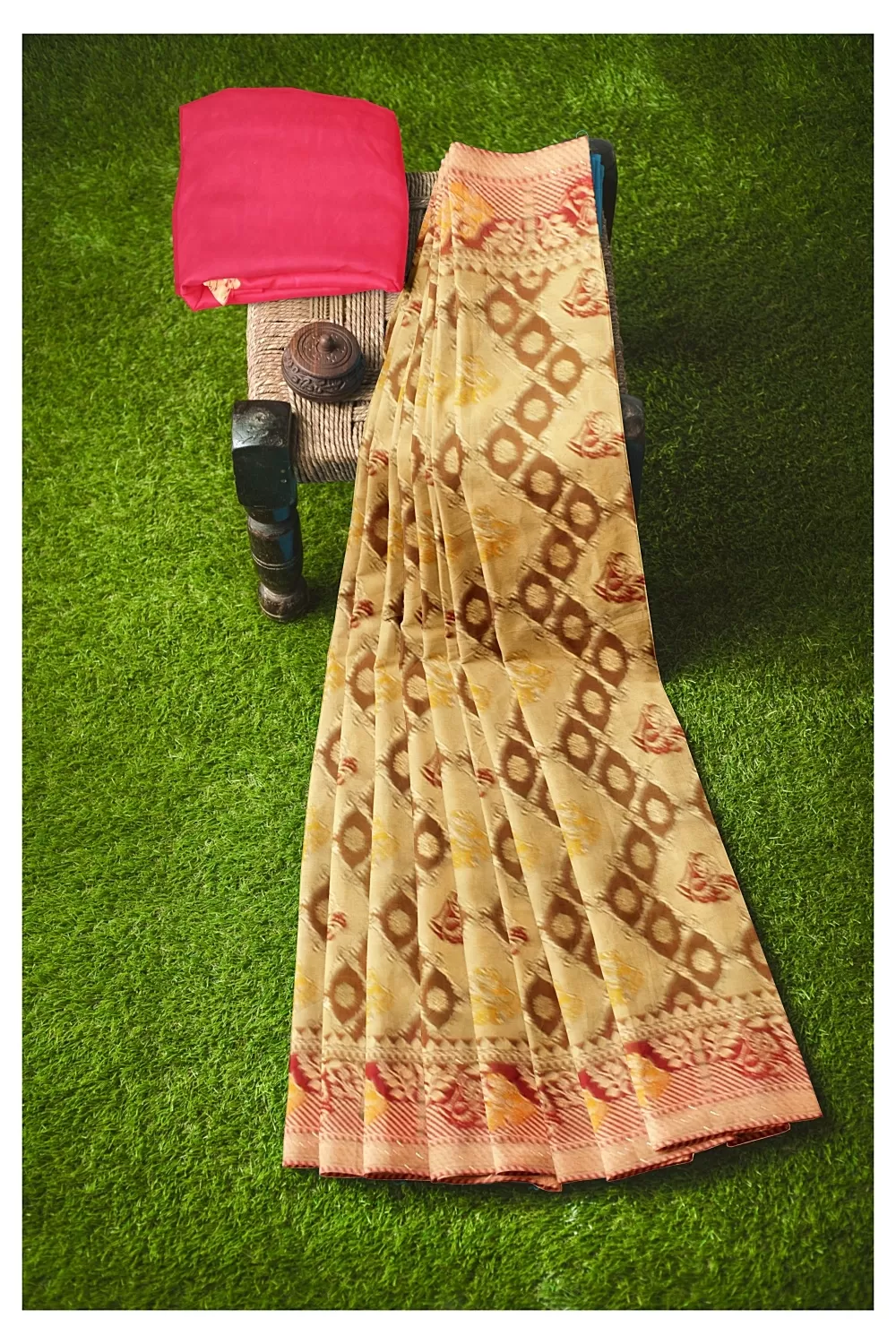 Rust Colour Soft Silk Saree