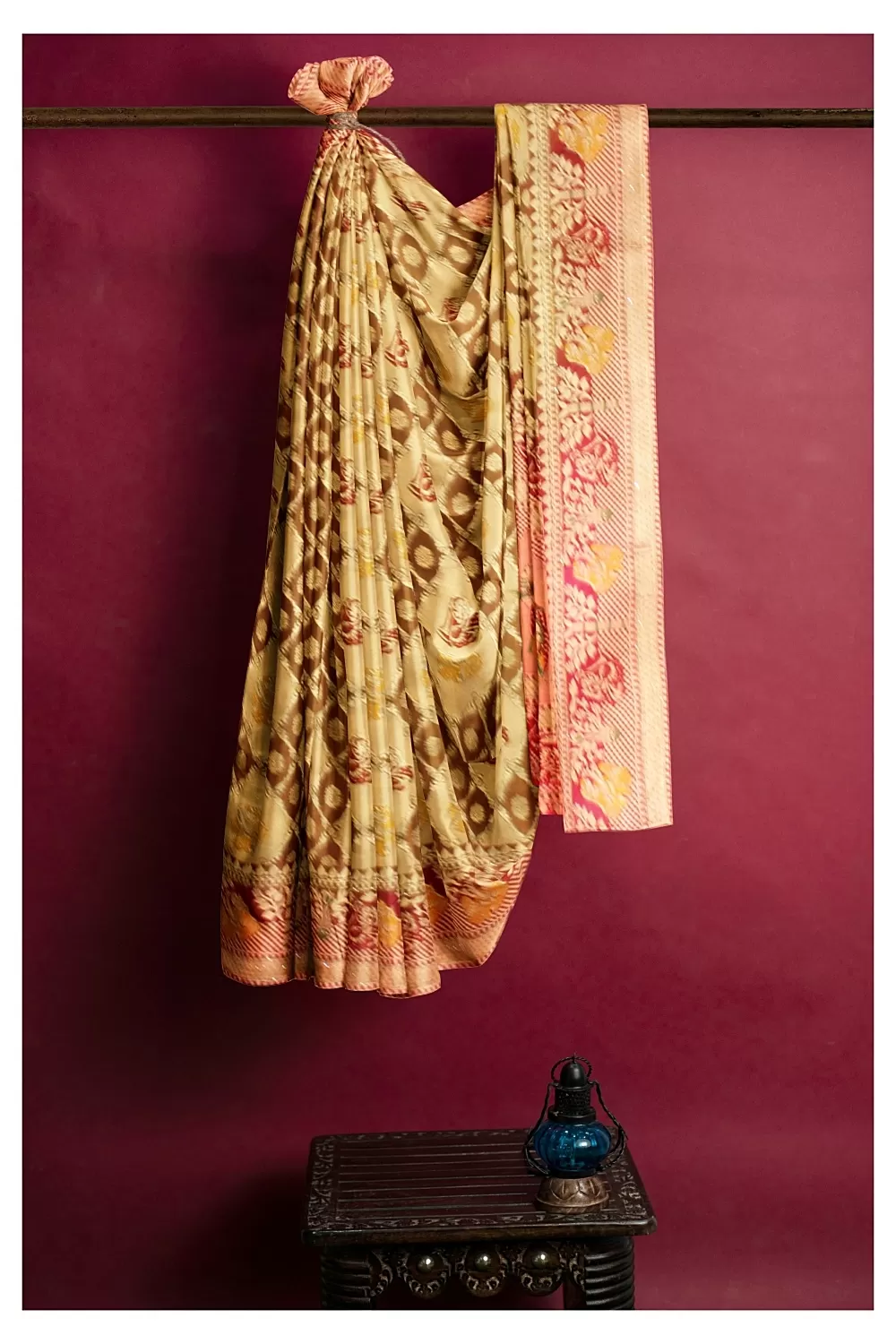 Rust Colour Soft Silk Saree