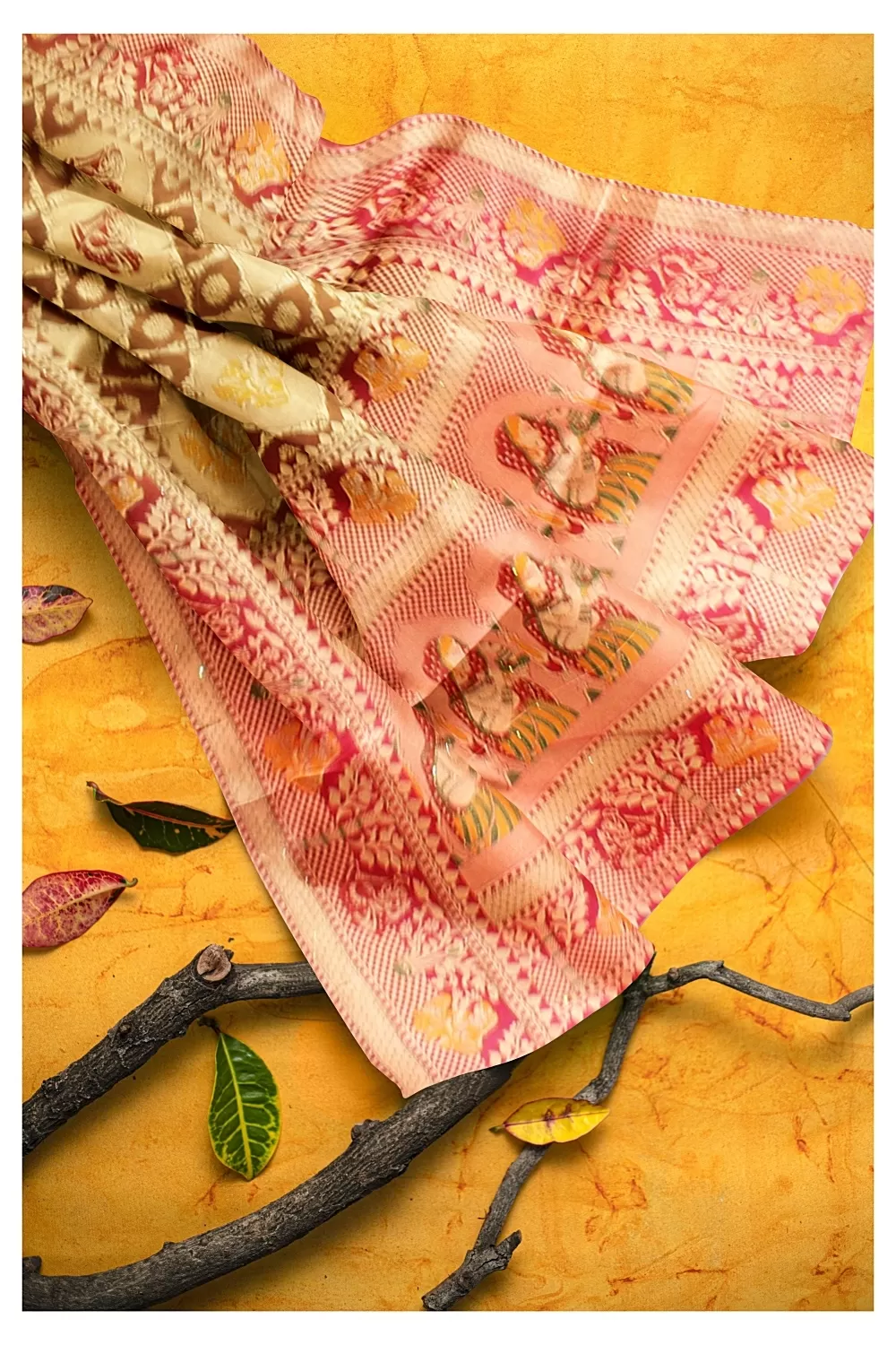 Rust Colour Soft Silk Saree