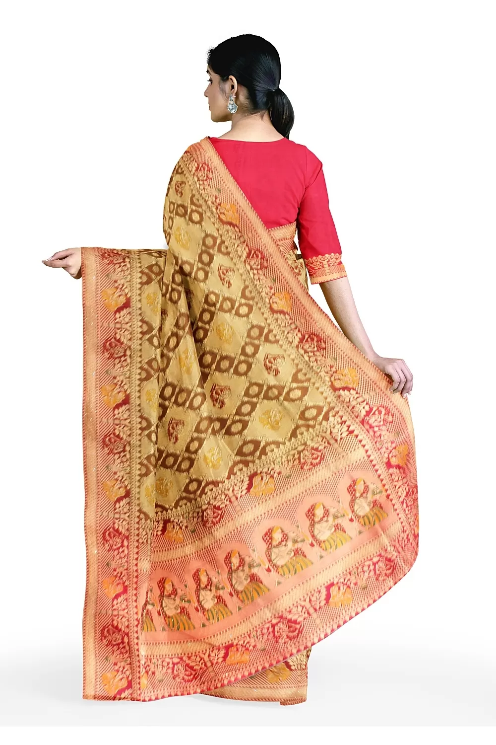 Rust Colour Soft Silk Saree