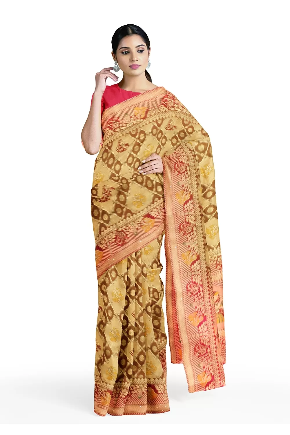 Rust Colour Soft Silk Saree