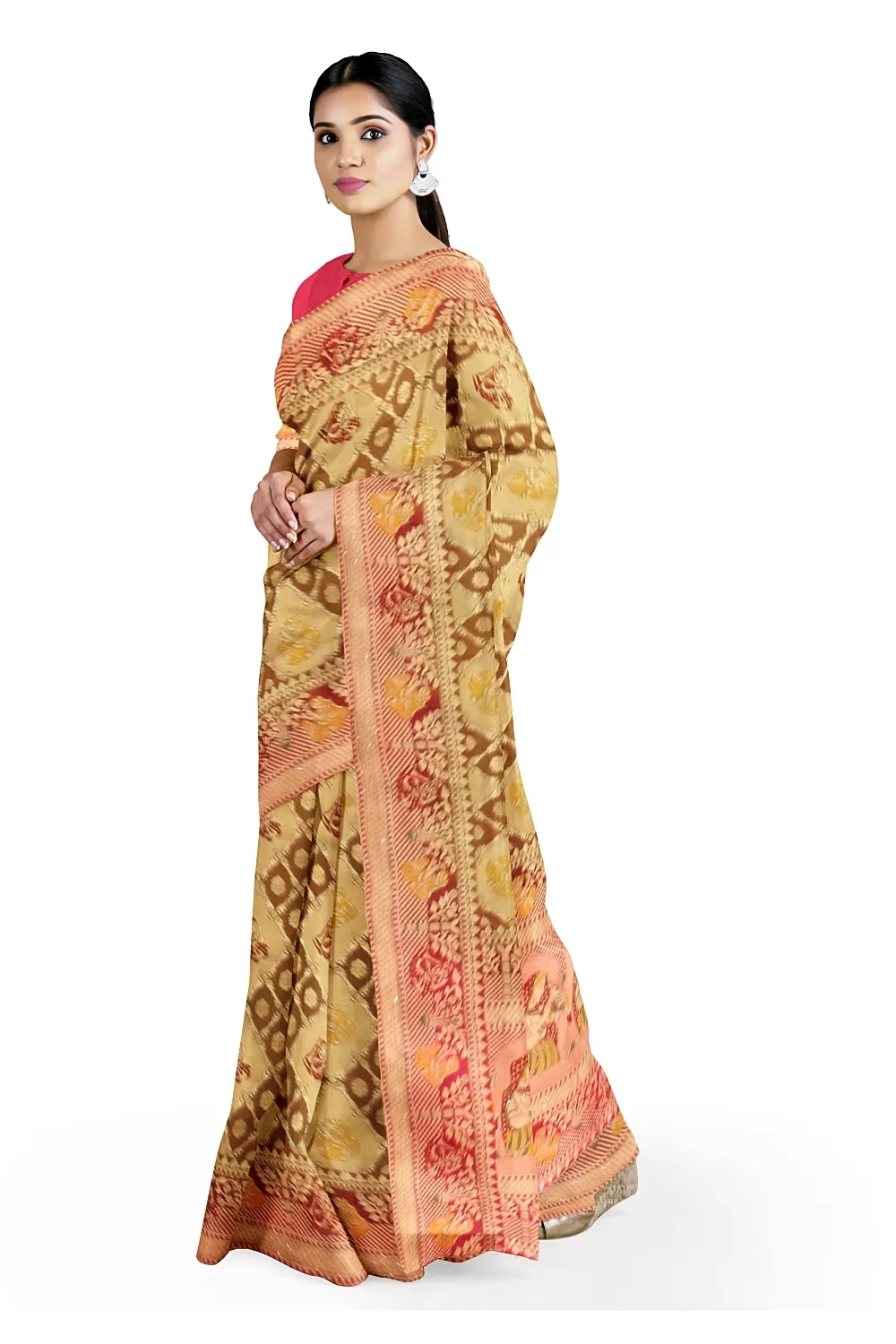 Rust Colour Soft Silk Saree