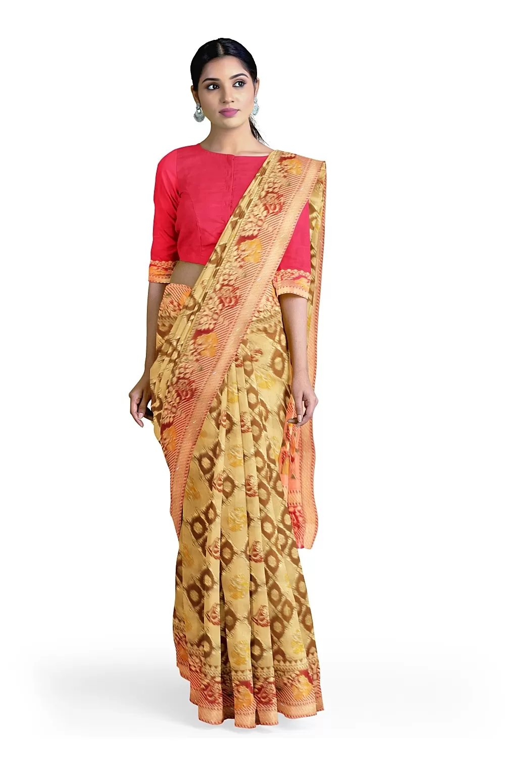 Rust Colour Soft Silk Saree