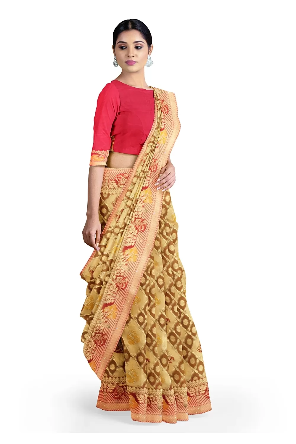 Rust Colour Soft Silk Saree