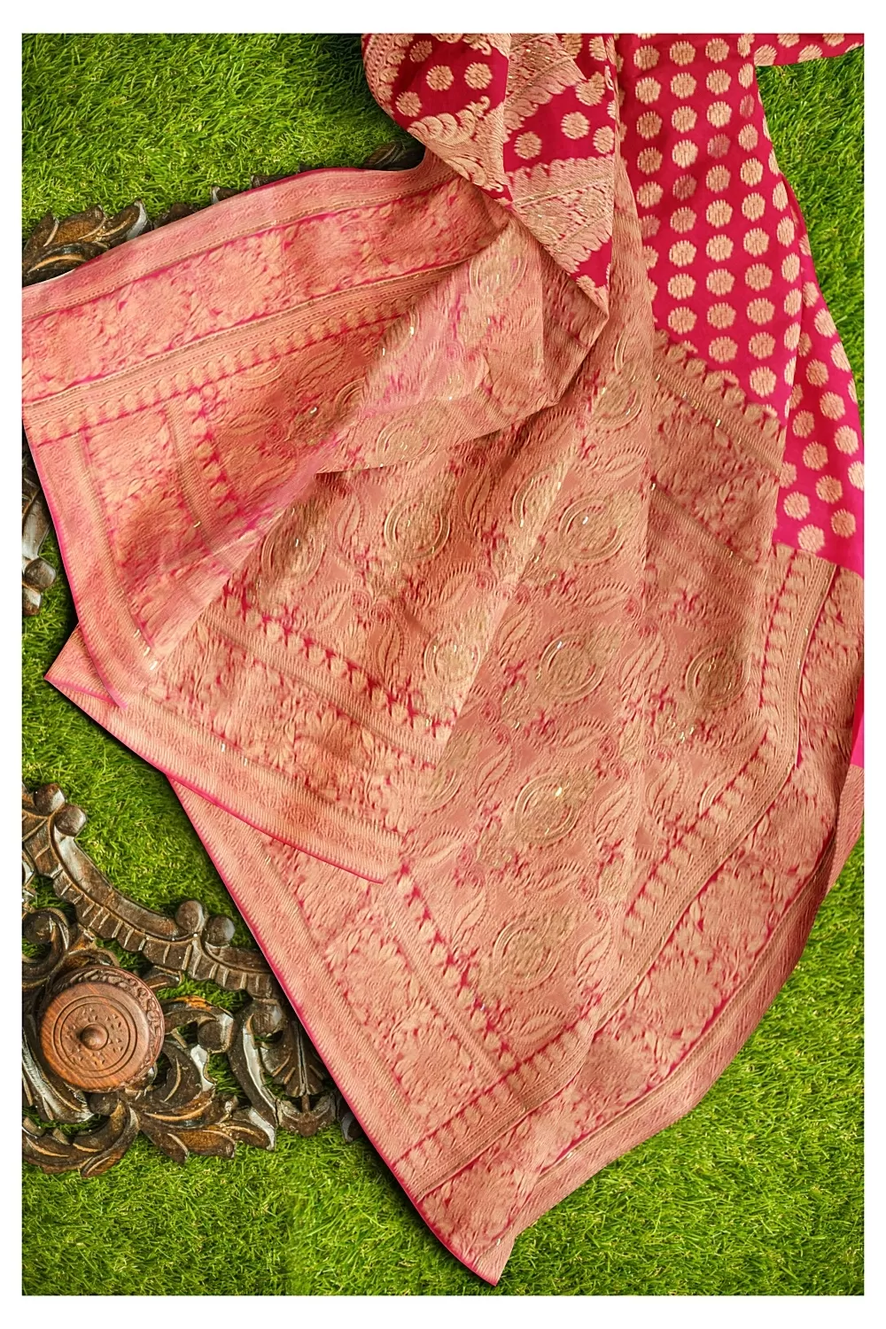 Magenta Colour Soft Silk Raree