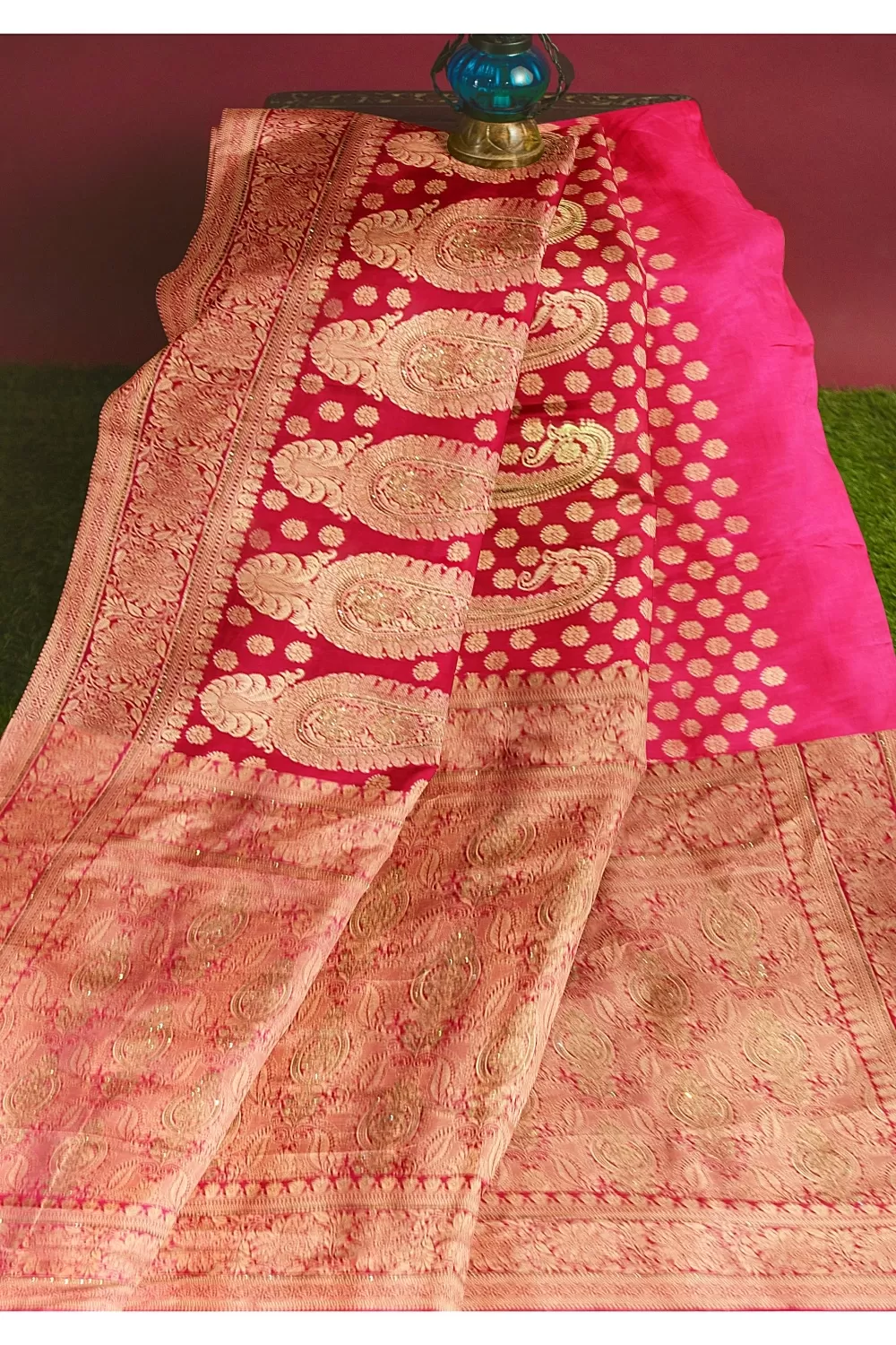 Magenta Colour Soft Silk Raree