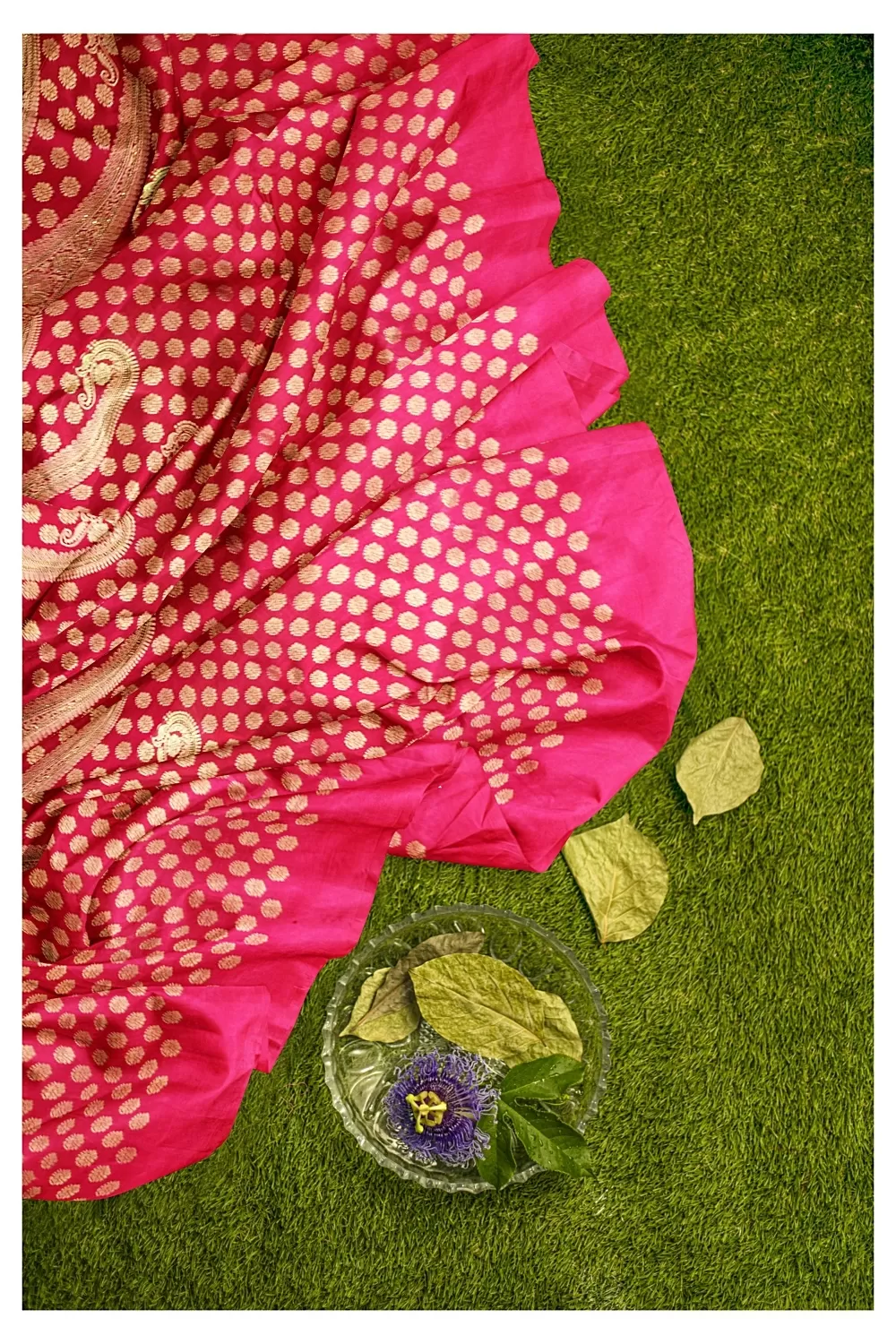 Magenta Colour Soft Silk Raree