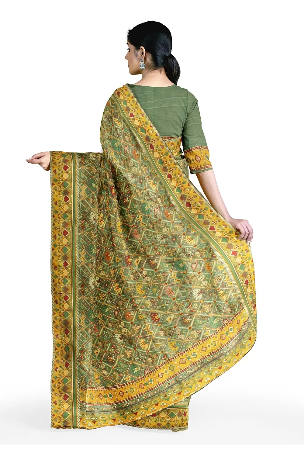 Green Colour Soft Silk Sarees