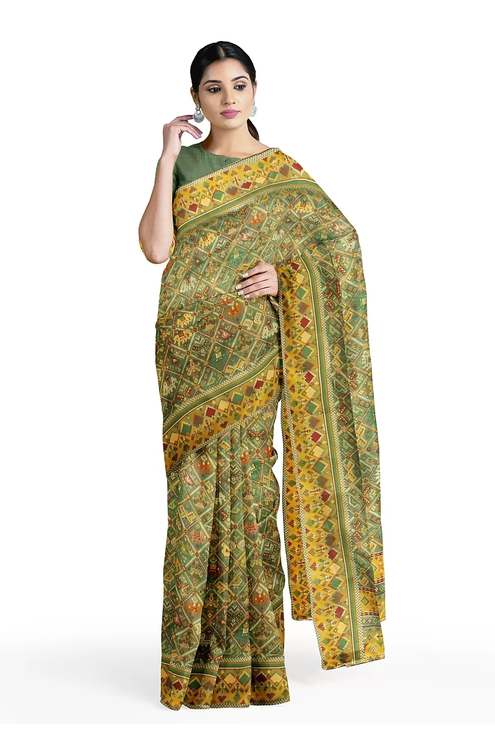 Green Colour Soft Silk Sarees