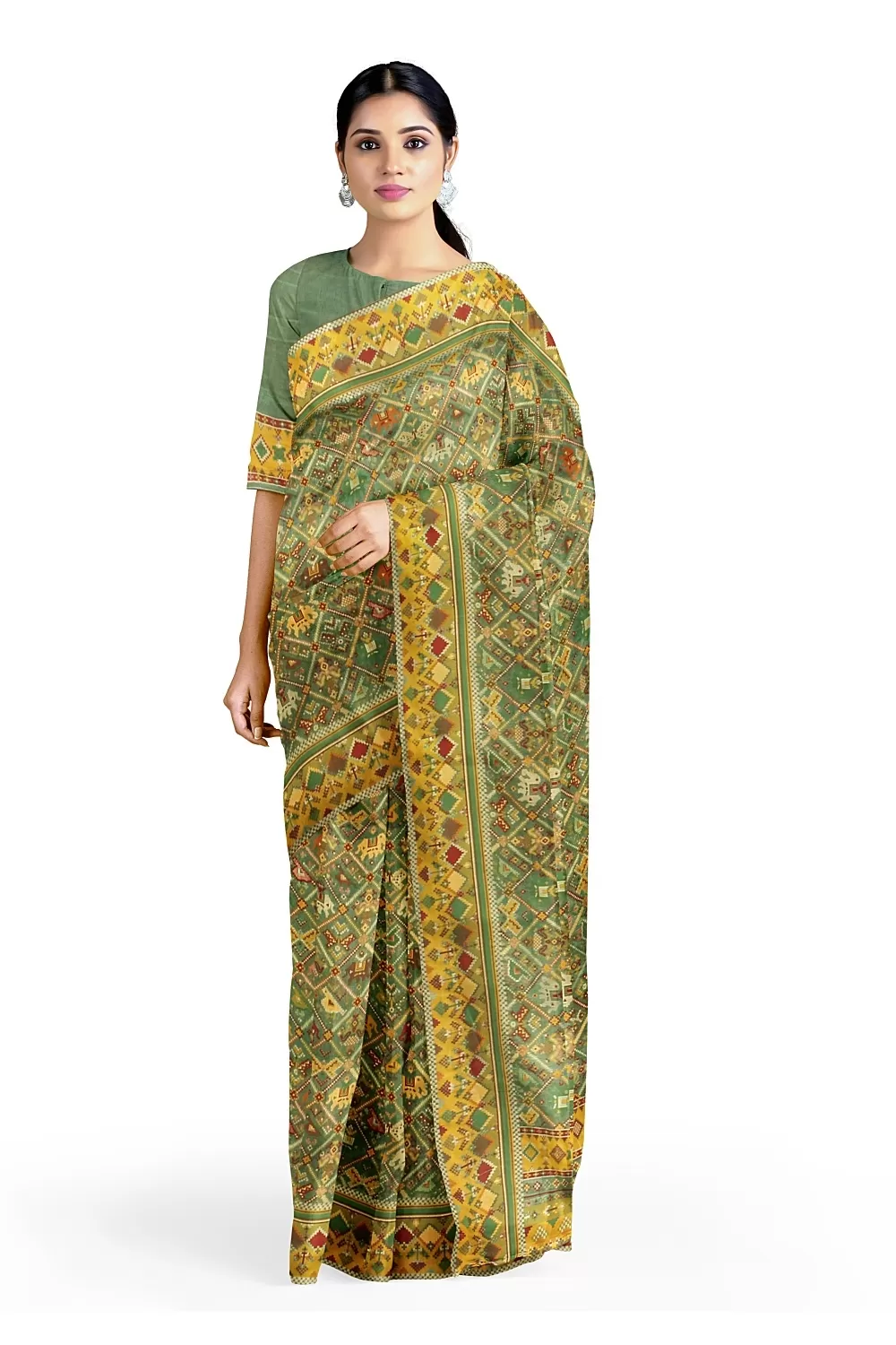 Green Colour Soft Silk Sarees