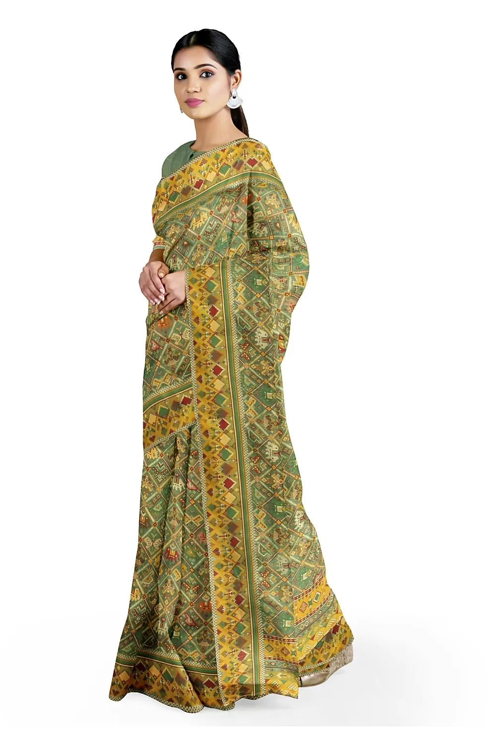 Green Colour Soft Silk Sarees