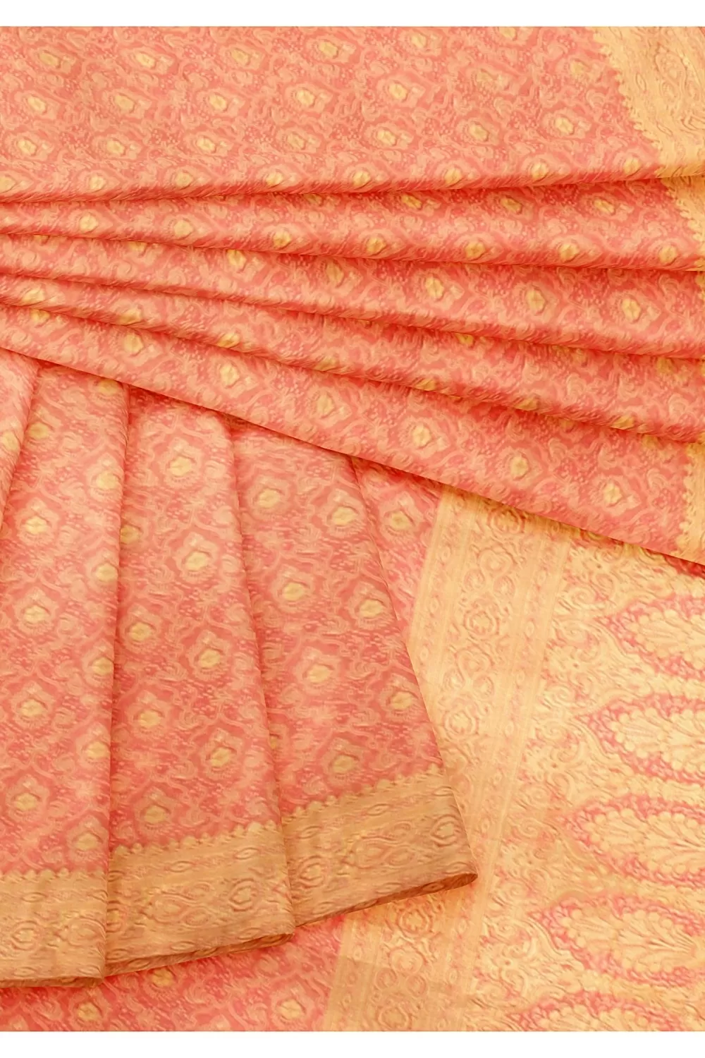 Peach Colour Soft Silk Saree