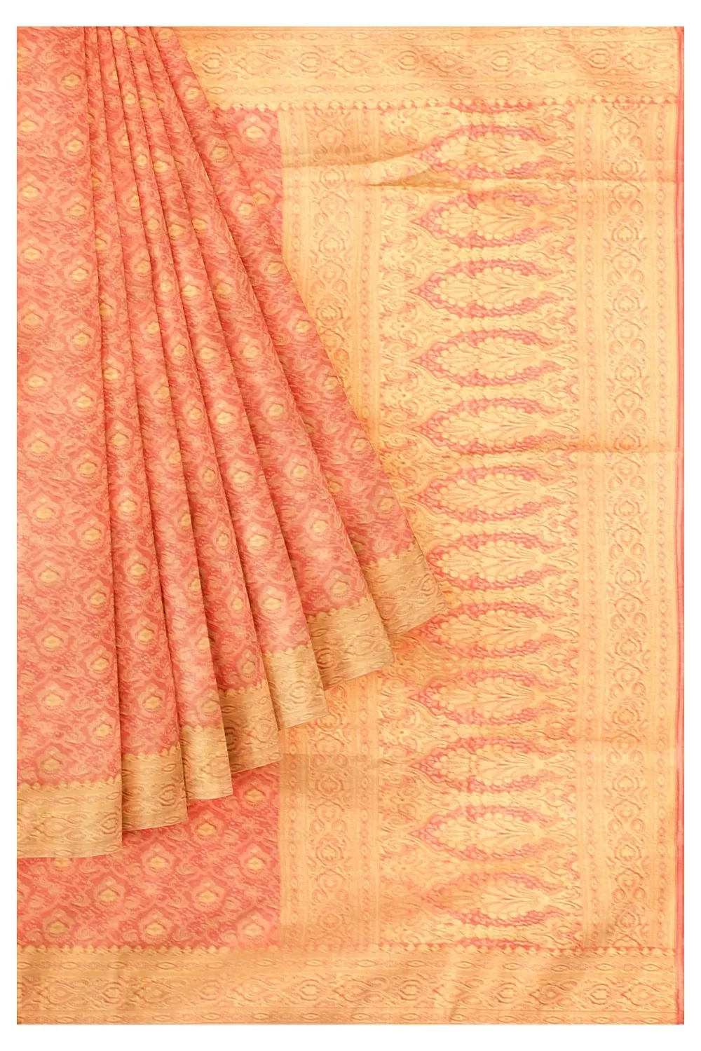 Peach Colour Soft Silk Saree