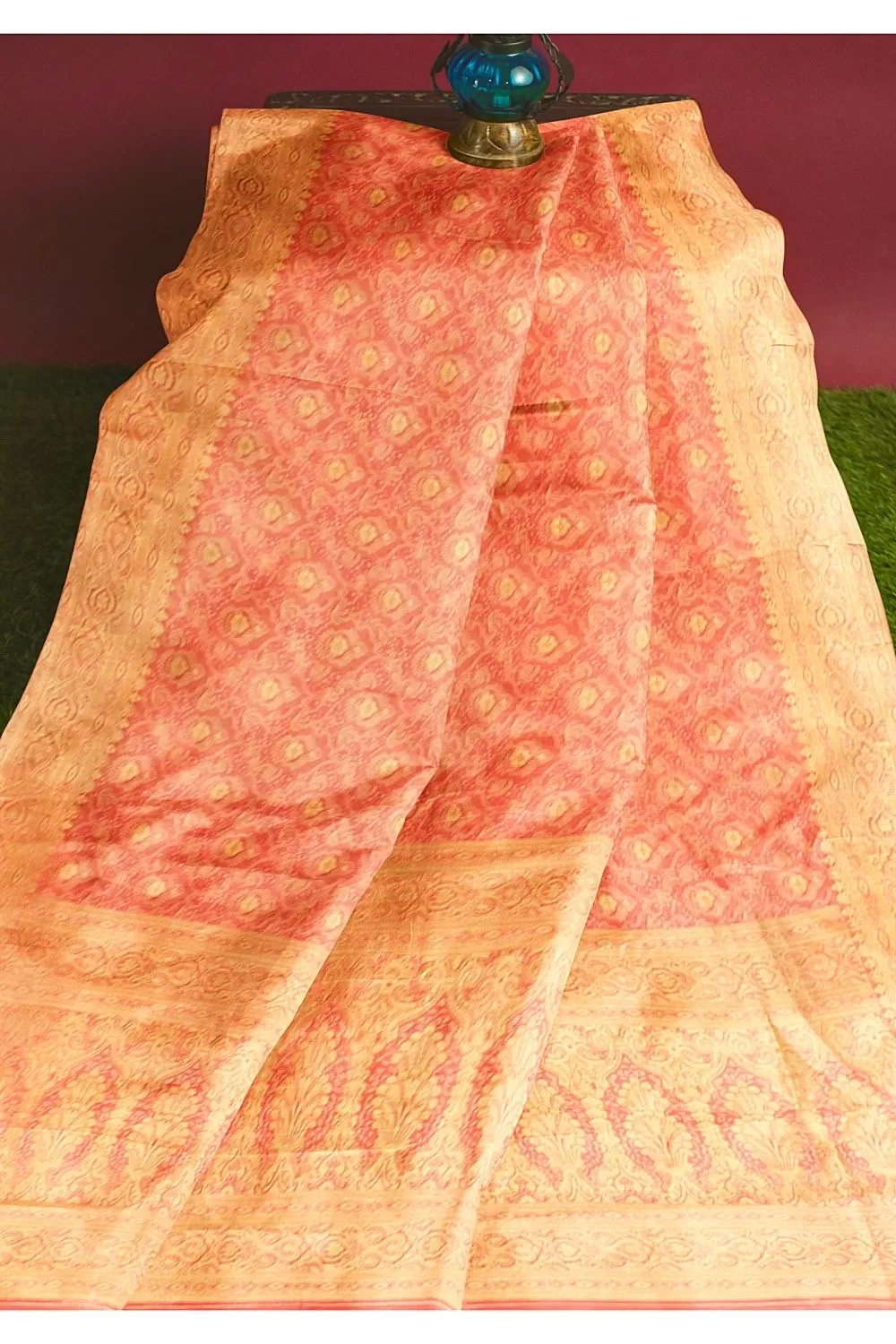 Peach Colour Soft Silk Saree