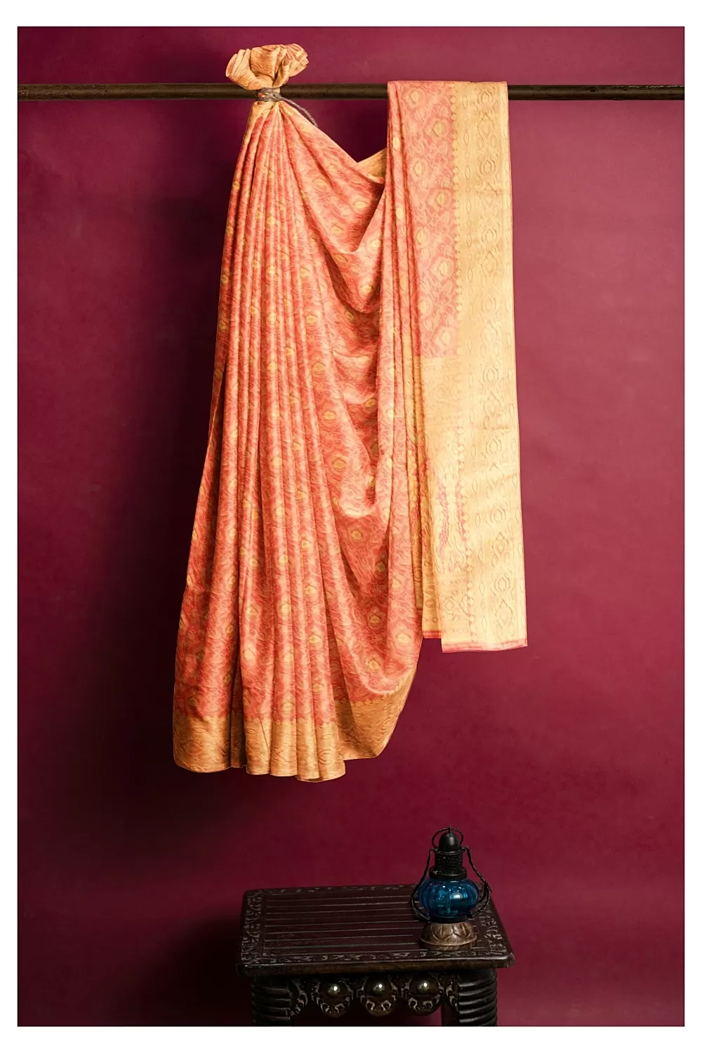 Peach Colour Soft Silk Saree