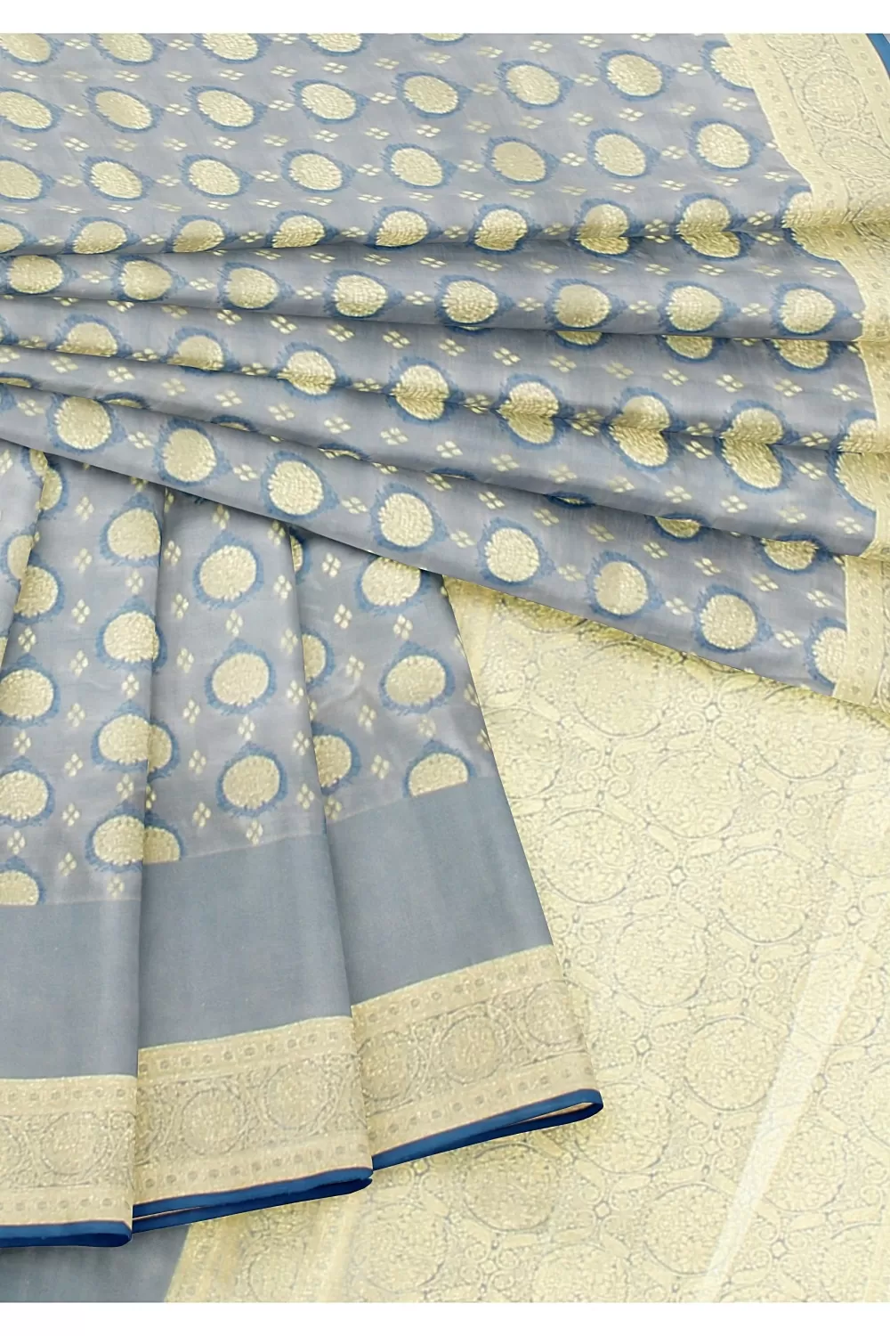 Steal Grey Soft Silk Saree