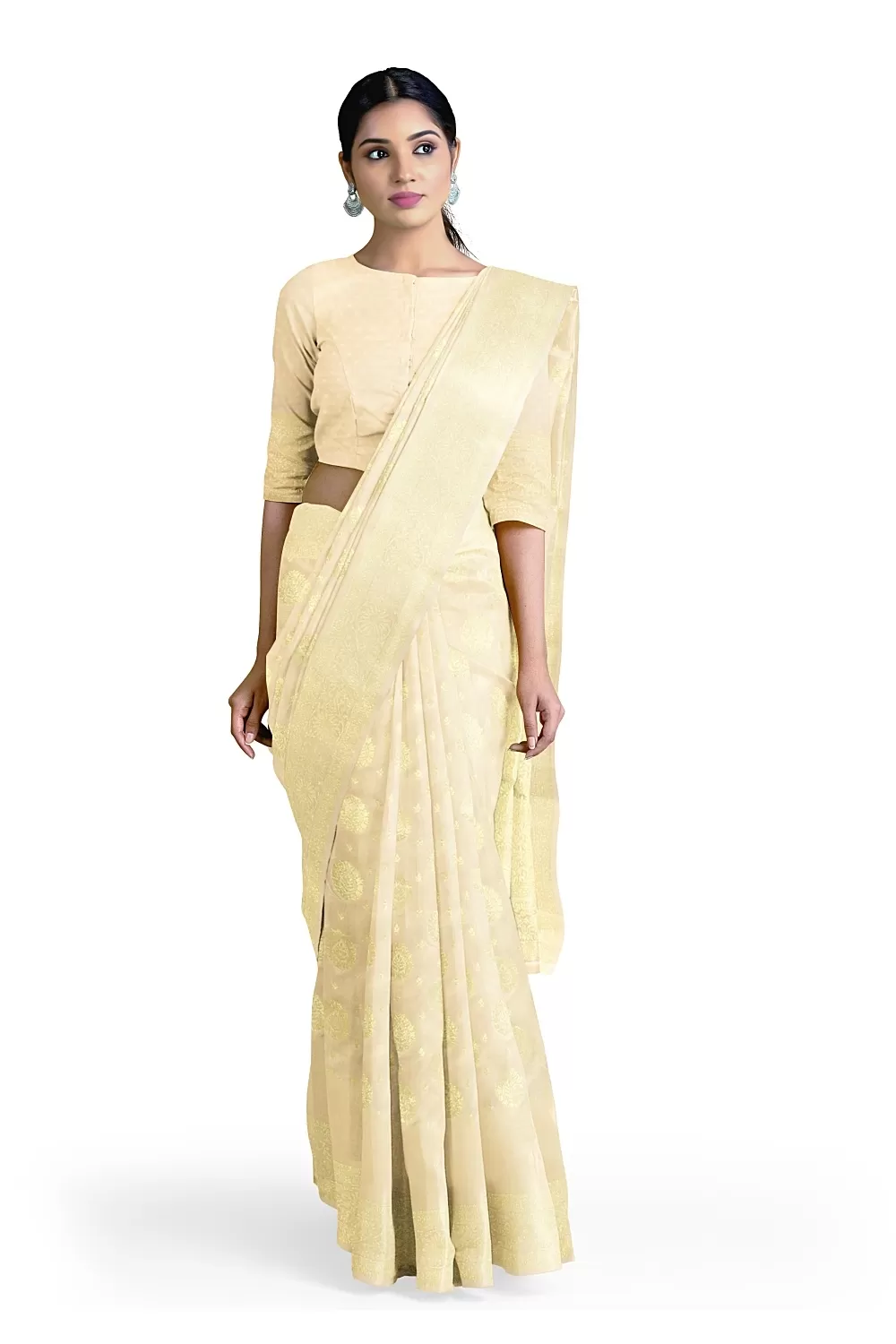 Golden Colour Silk Saree