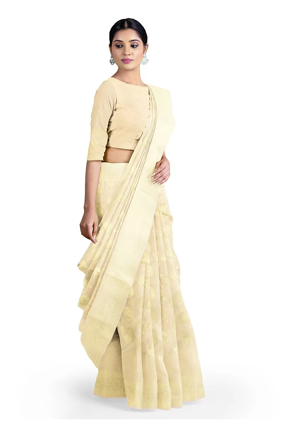 Golden Colour Silk Saree