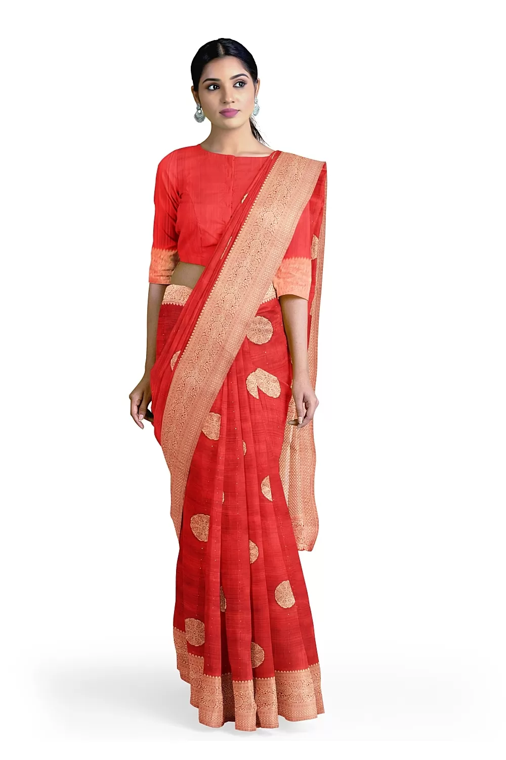 Red Colour Soft Silk Saree