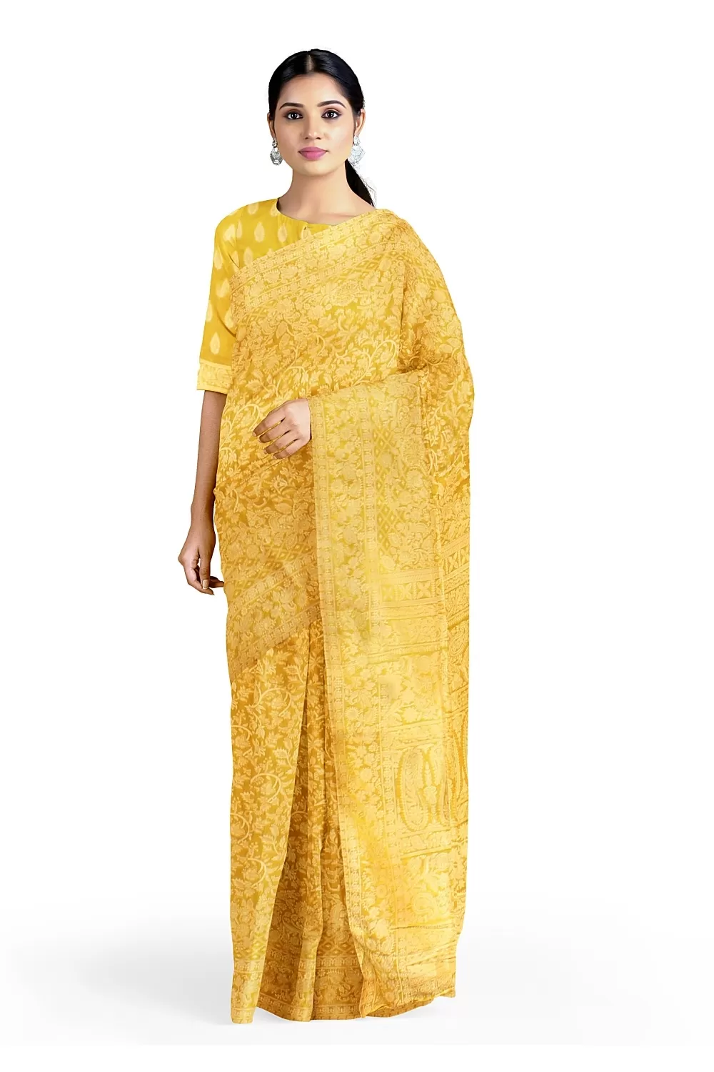 Musterd Yellow Colour Soft Silk Saree