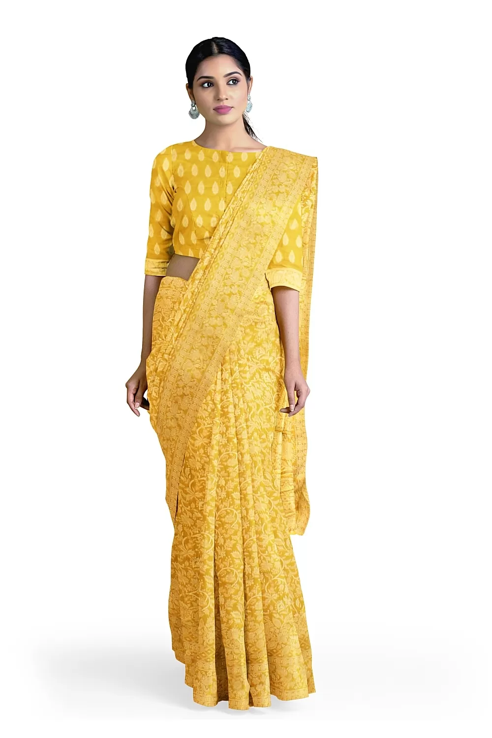 Musterd Yellow Colour Soft Silk Saree