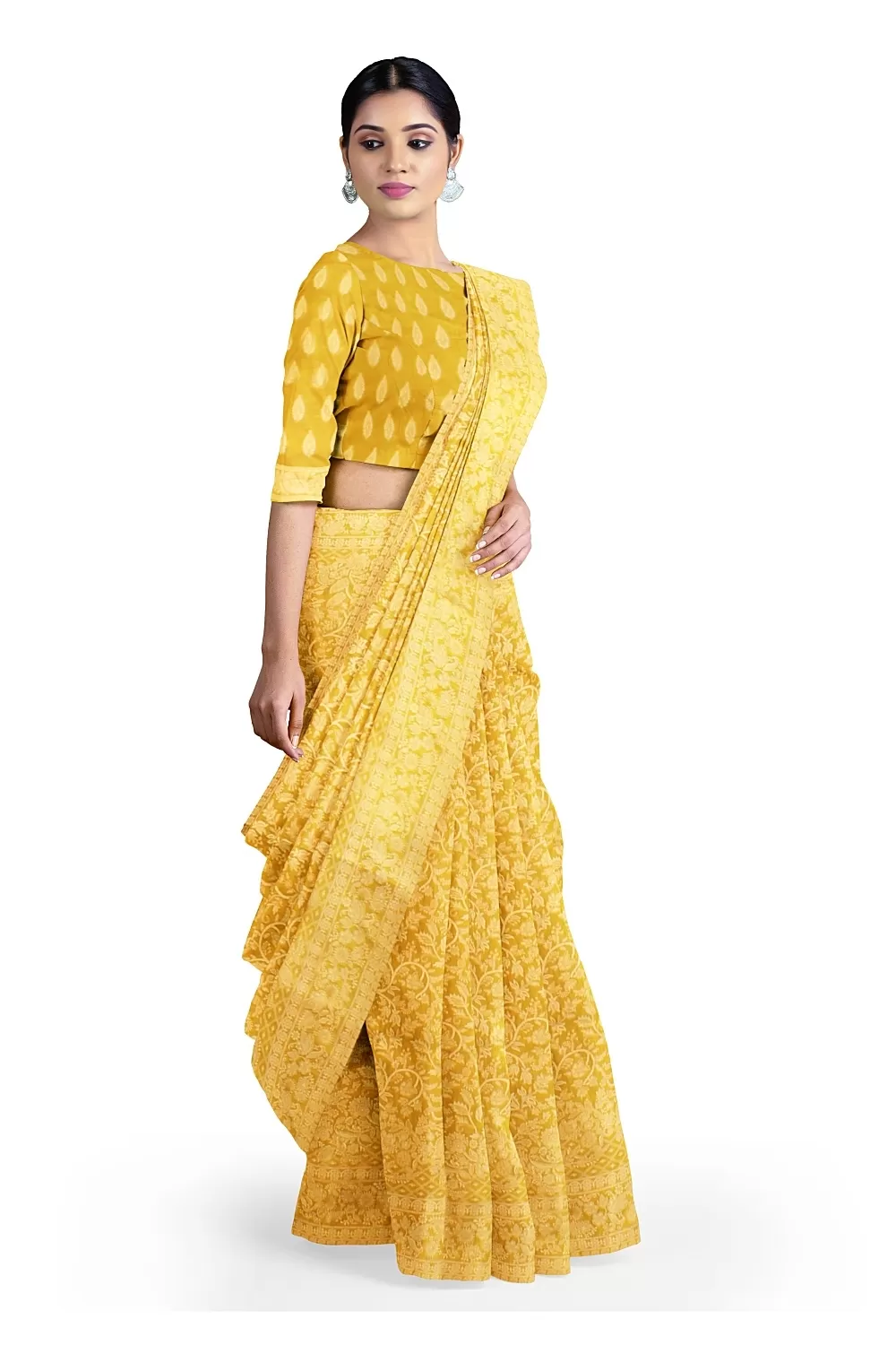 Musterd Yellow Colour Soft Silk Saree