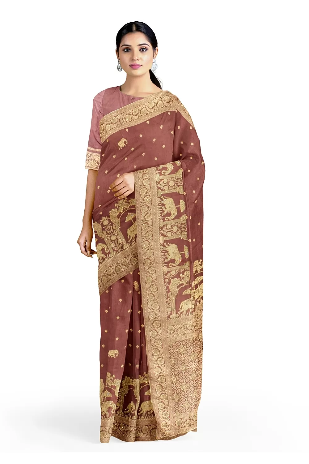 Dusty Colour Soft Silk Saree