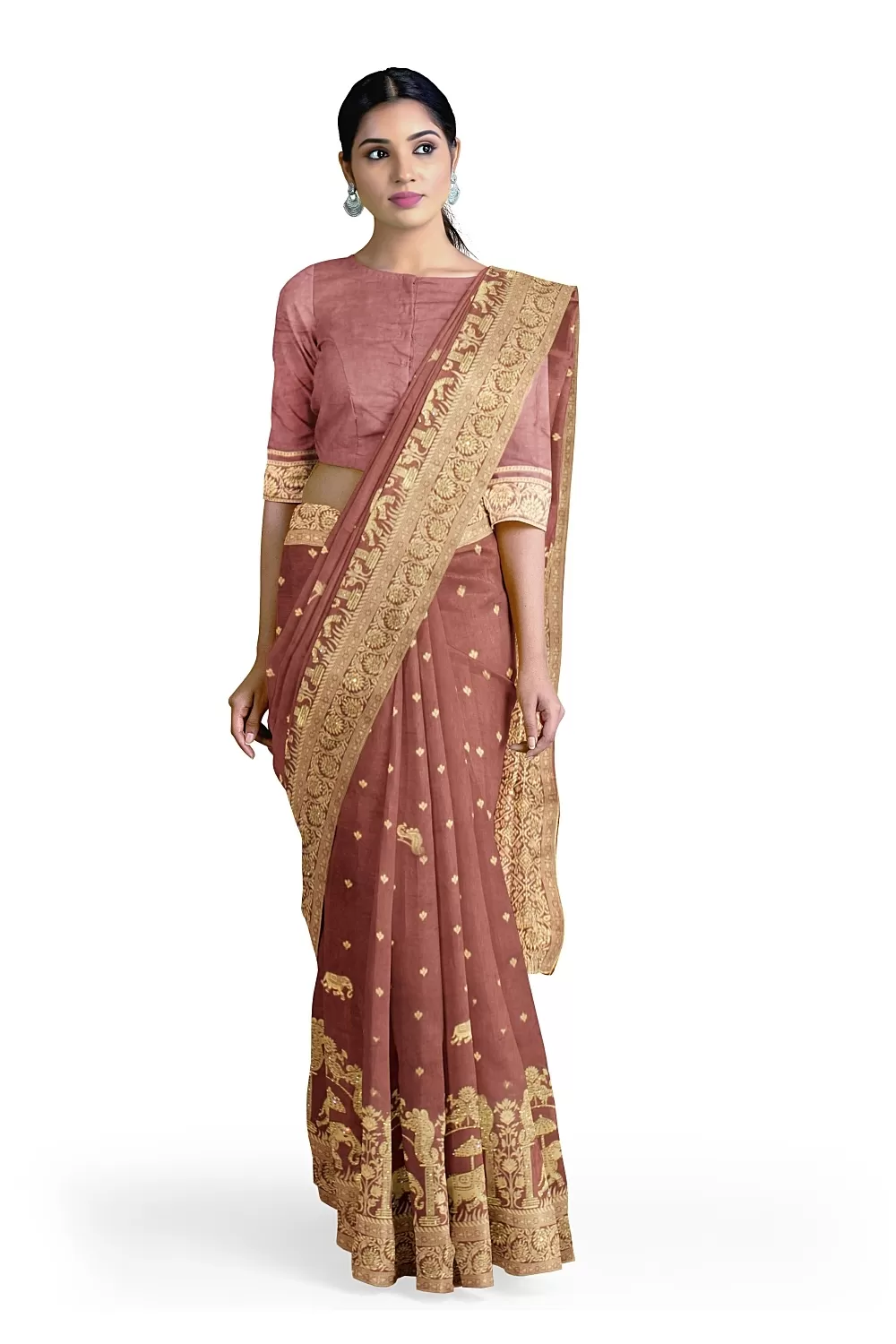 Dusty Colour Soft Silk Saree