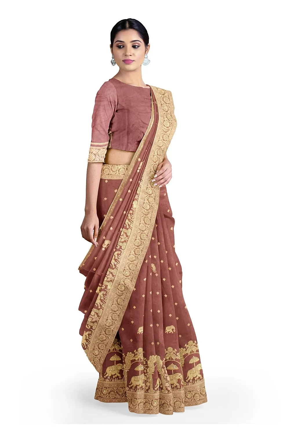 Dusty Colour Soft Silk Saree