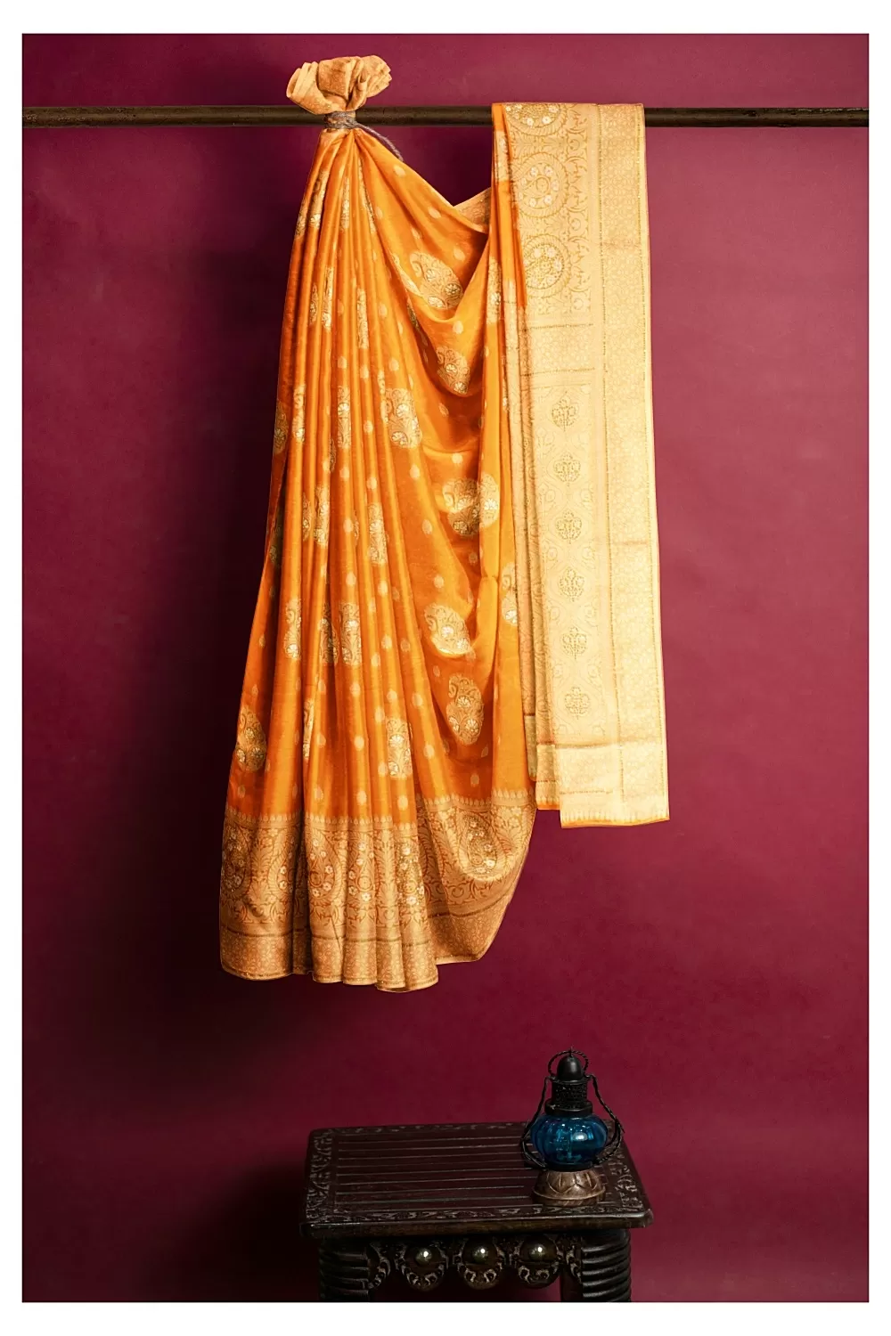 Orange Colour Organza Saree