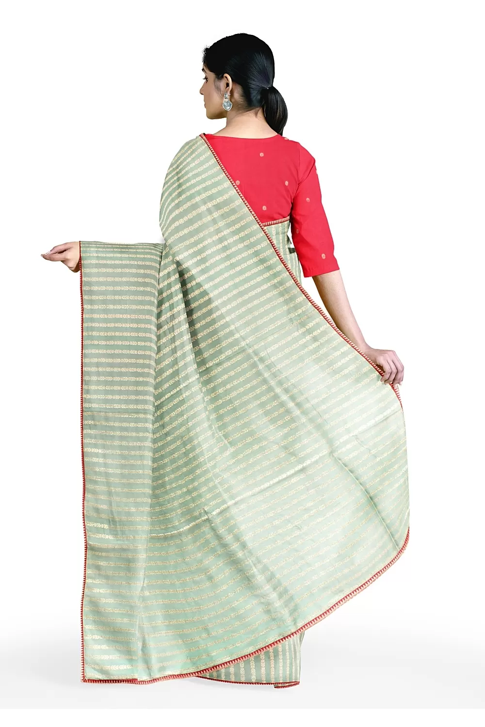 Sea Green Colour Soft Silk Saree