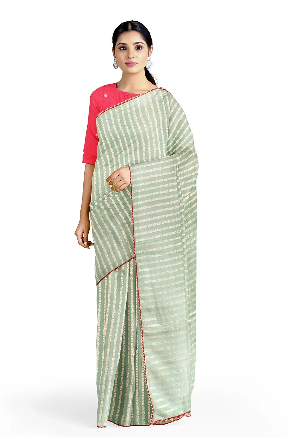 Sea Green Colour Soft Silk Saree